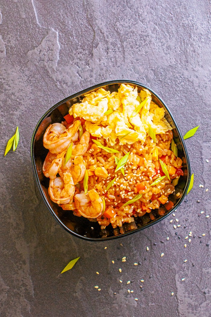 Тяхан с креветкой