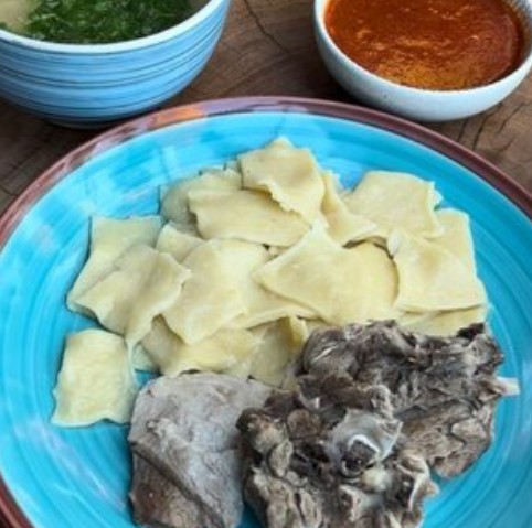 Хинкал тонкий с бараниной