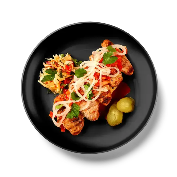 Кебаб куриный с овощами