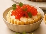 Тарталетка с икрой и маслом