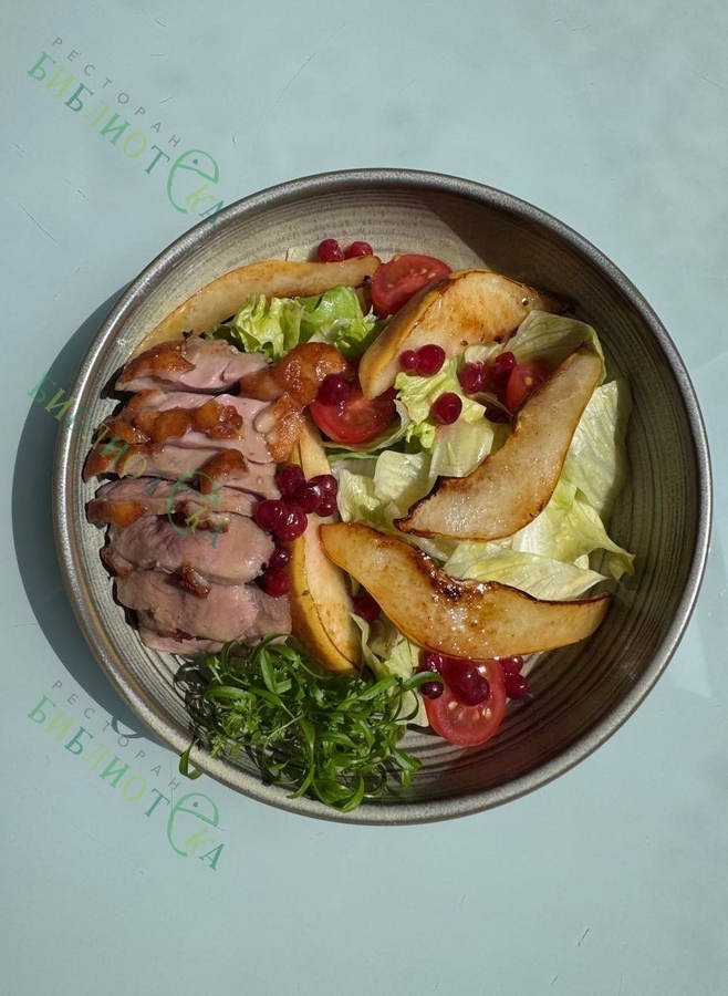 С уткой и грушей под дрессингом Юдзу