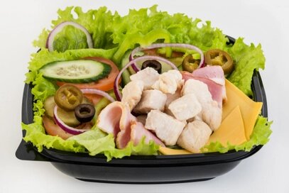 Салат "Курица с беконом"