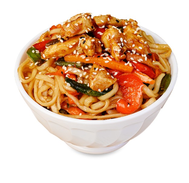Wok с курицей (пшеничная лапша)