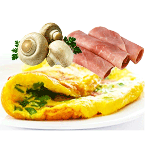 Омлет с Ветчиной и Грибами