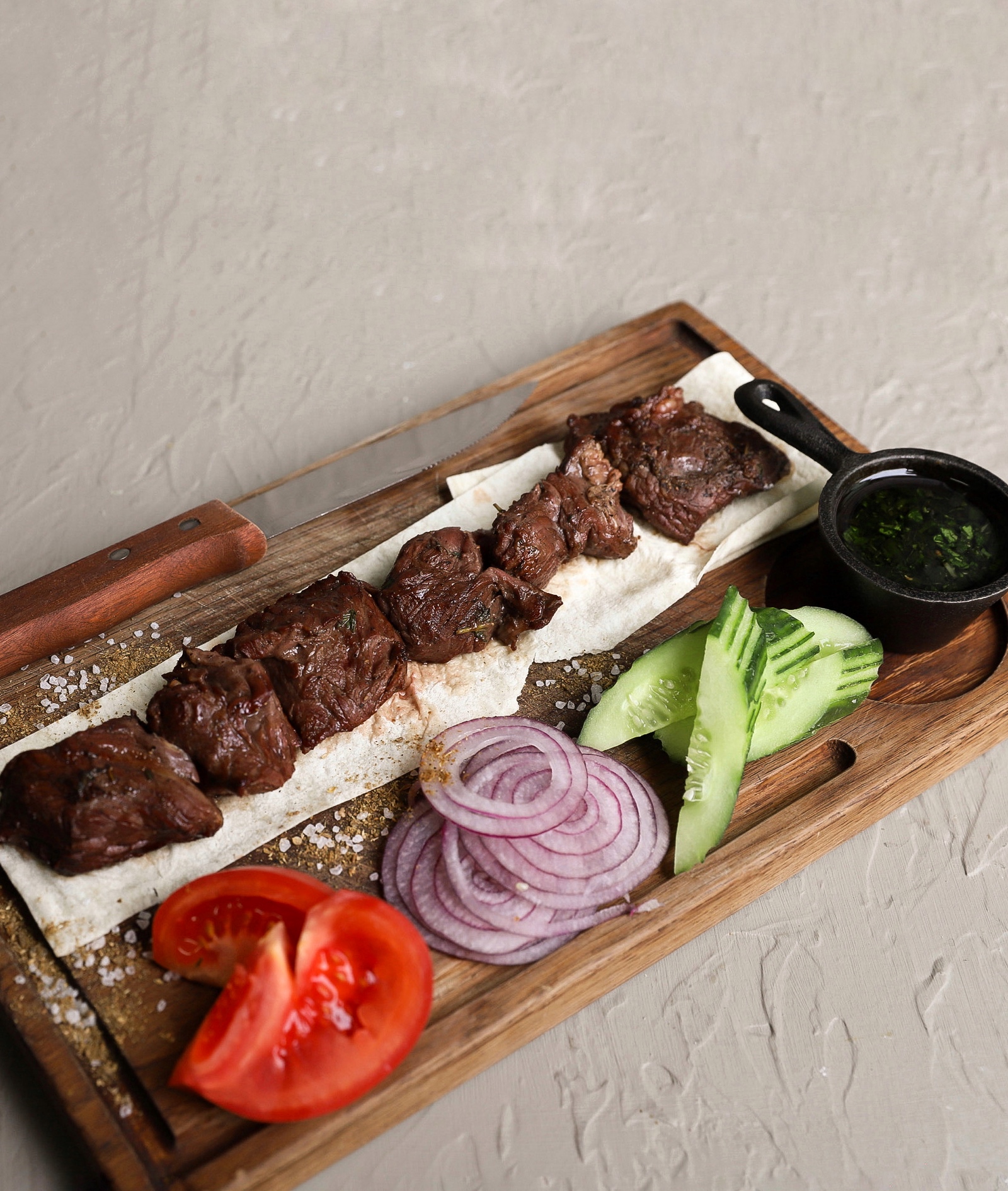 Шашлык из мраморной говядины