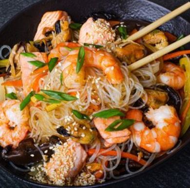 Фунчоза с морепродуктами