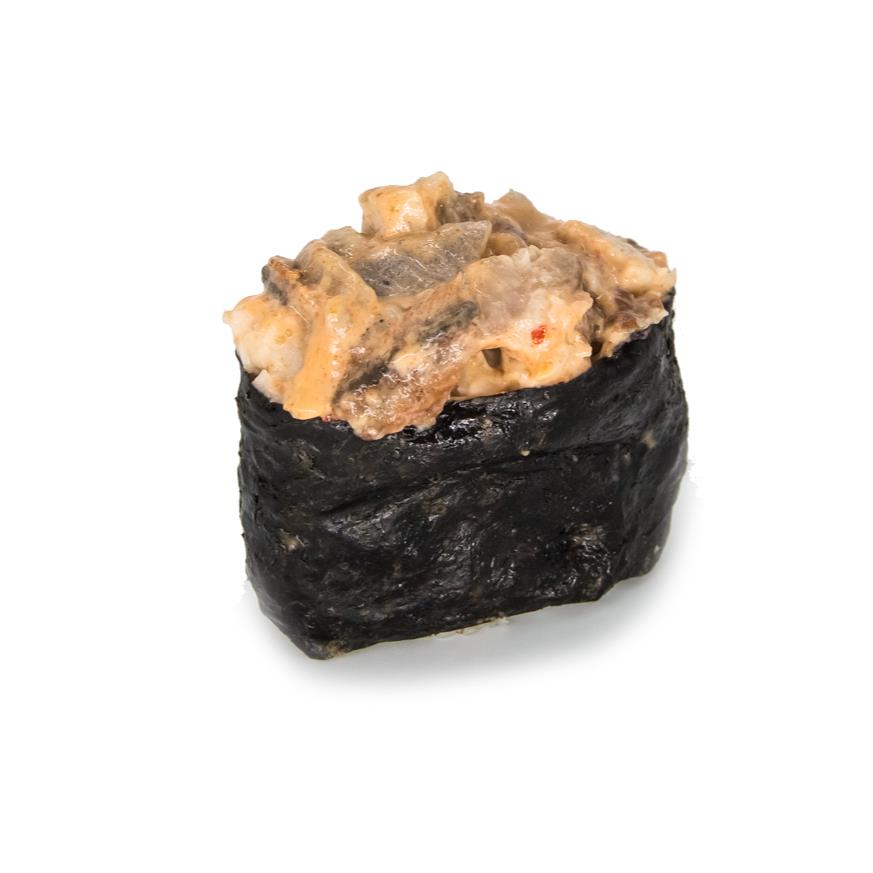 Гункан с угрем и курицей