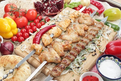 Куриное ассорти на мангале, на две персоны