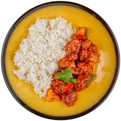 Рис с курочкой и ананасом