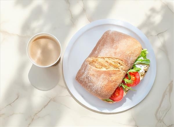 Чиабатта и напиток