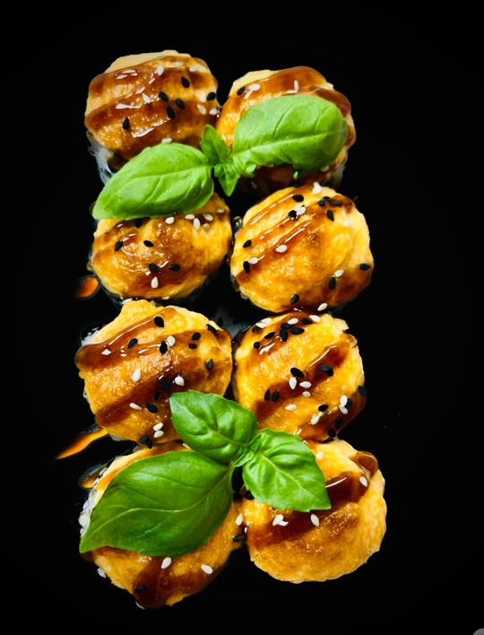 Запеченный ролл с курицей