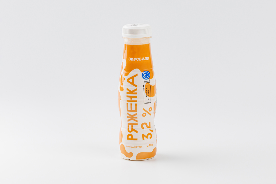 Ряженка 3,2% в бутылке, 290 г