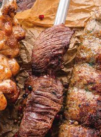 Шашлык из ягненка с лиловой капустой