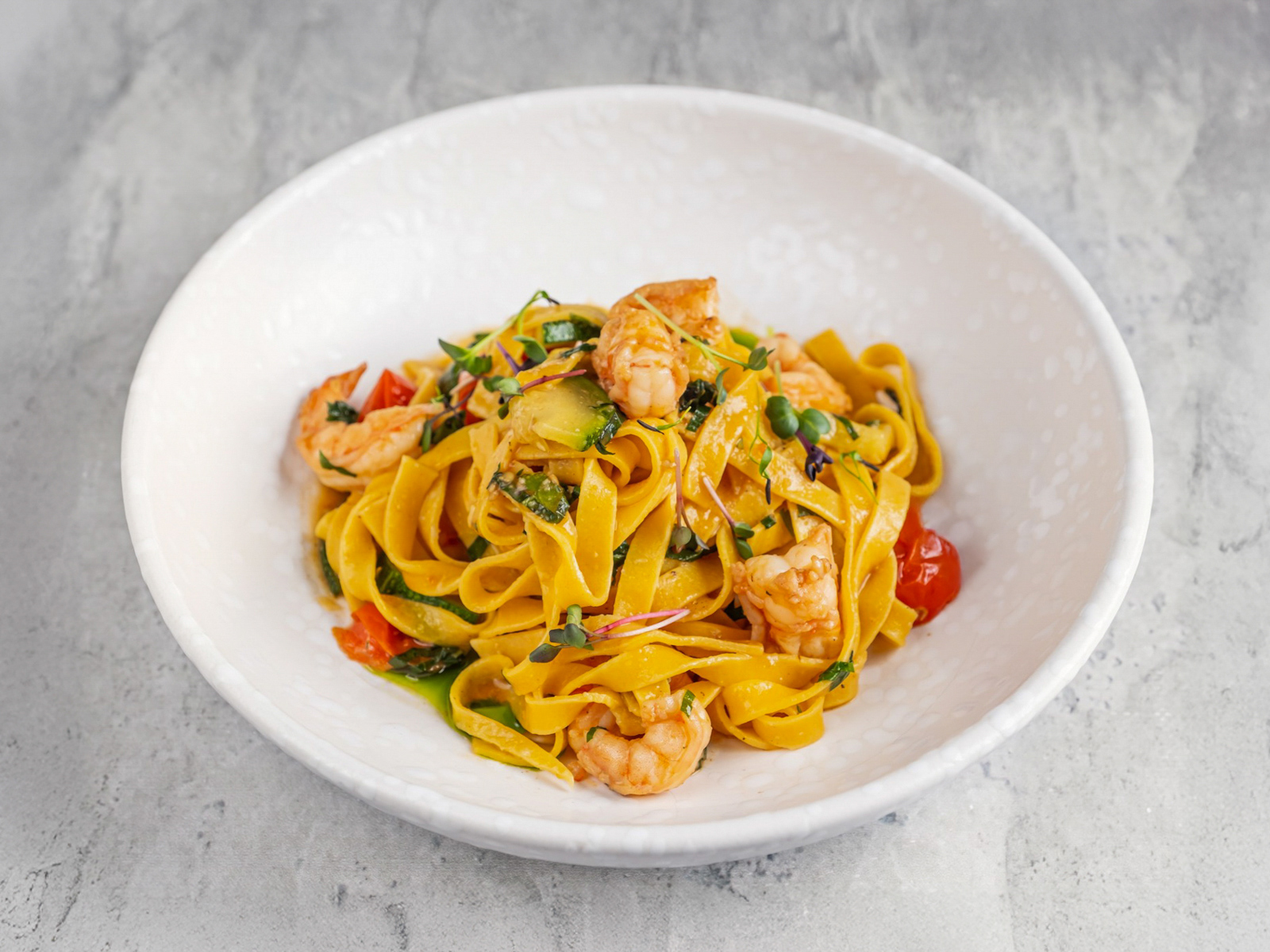 Тальятелле с креветками