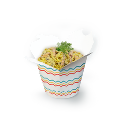 Фетучини с ветчиной и курицей