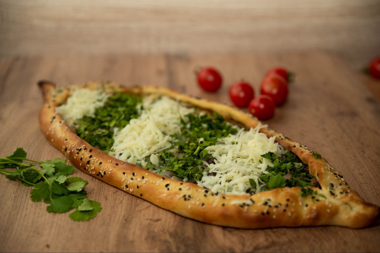 Пиде курица, овощи S 