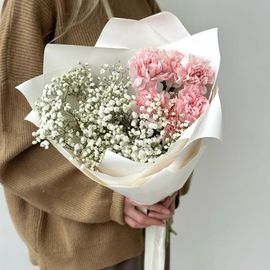 Дуо-букет гипсофила с диантусами M