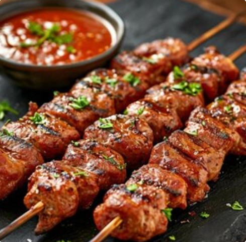 Шашлык из cвинoй шейки