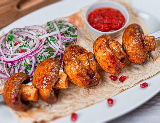 Шампиньоны на углях