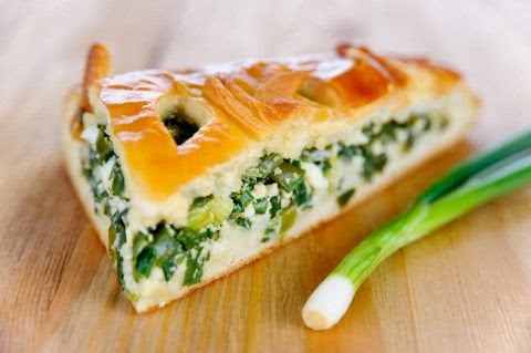 Пирог постный с зеленым луком и рисом 0.5 кг