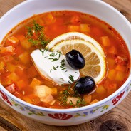 Солянка сборная домашняя +сметана