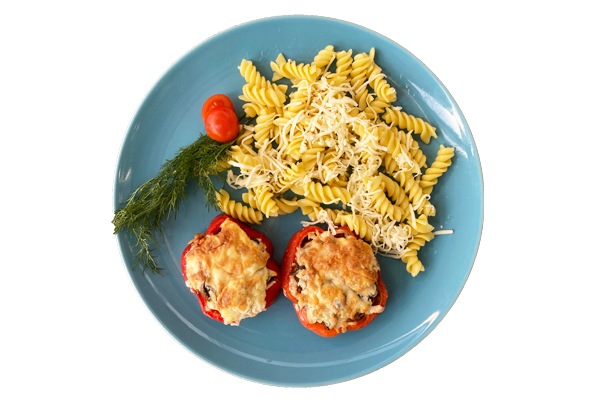 Мясные Перчики с макаронами