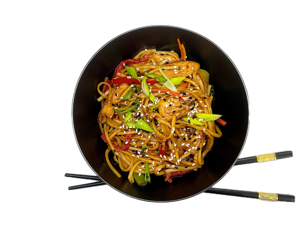 Wok с курицей в соусе терияки