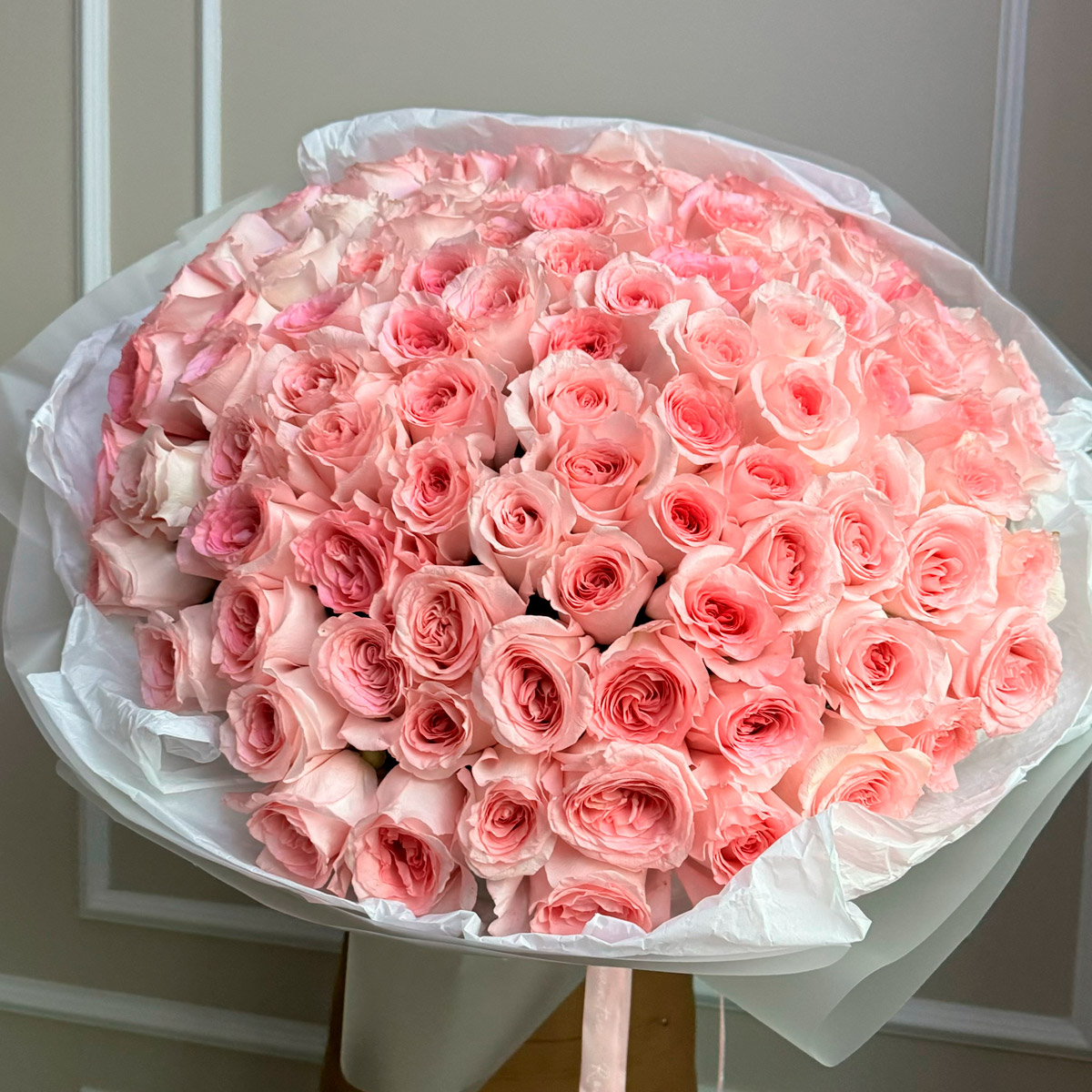 Букет из 101 Розовой Розы (предзаказ)