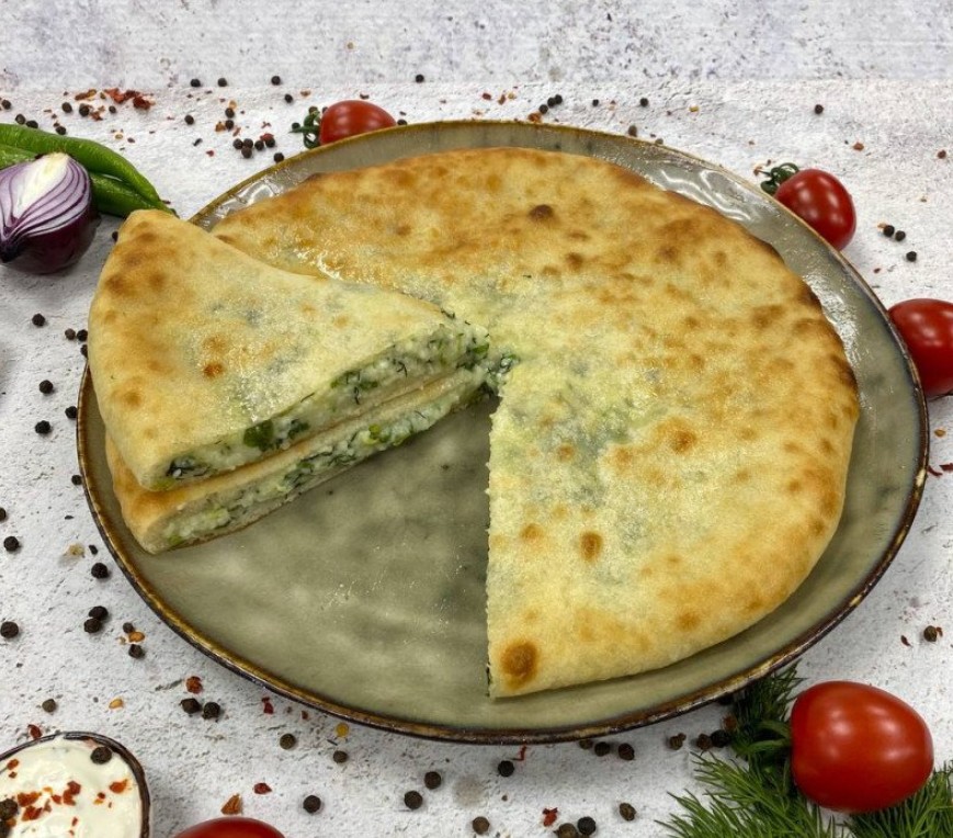 Пирог с сыром и зеленью