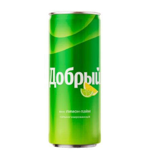 Лимонад Добрый Лимон-Лайм 0, 33л