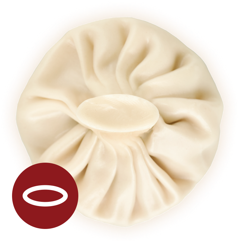 Хинкали с мясом и зеленью