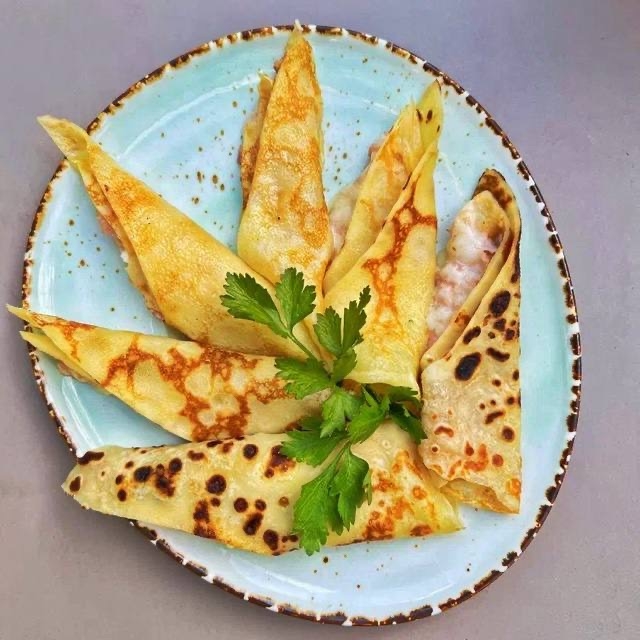 Д Блинчики с ветчиной и сыром