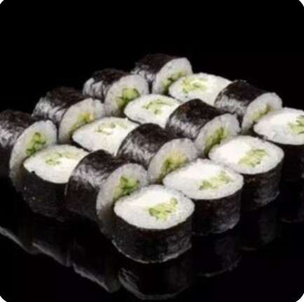 Хосомаки с огурцом и сыром