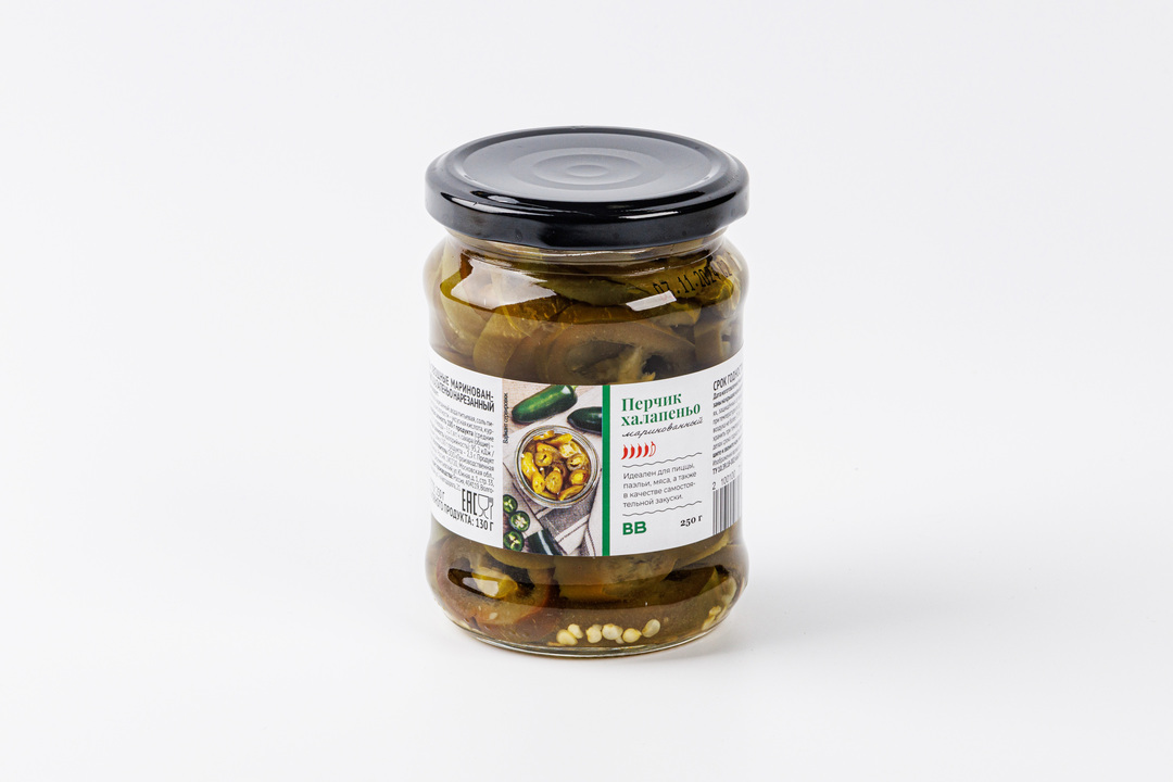 Перчик халапеньо маринованный, 250 г