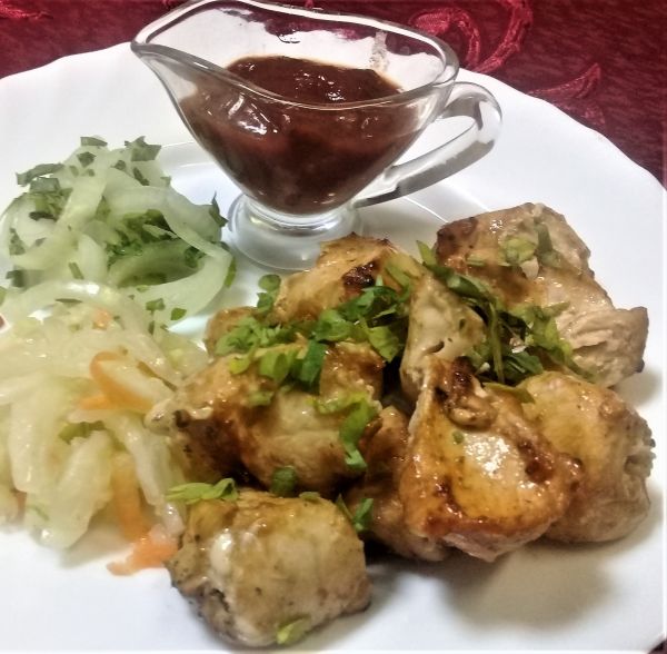 Шашлык из курицы, 200/40/80/40 гр.