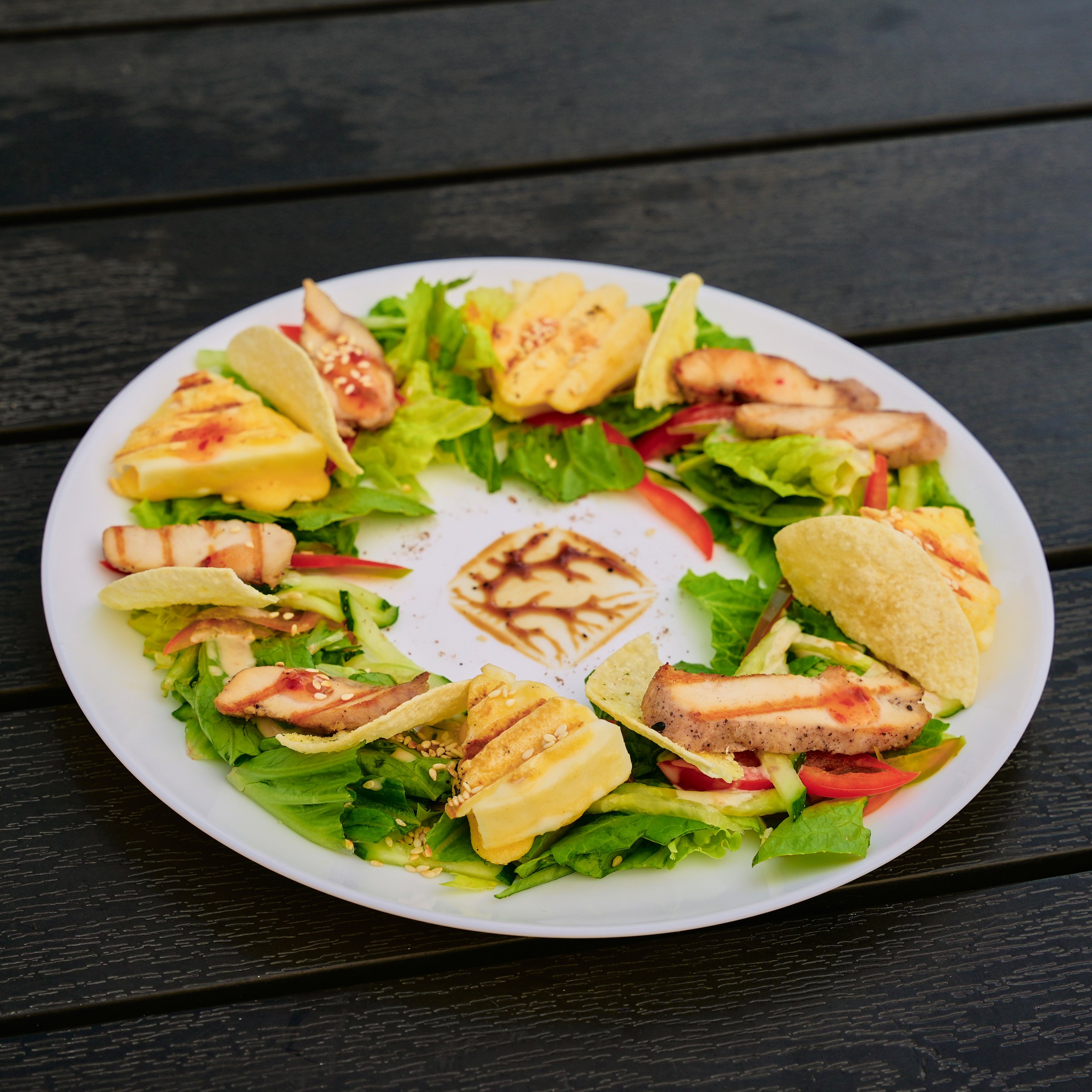 Моцарелла гриль с цыпленком