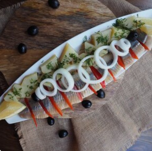 Филе сельди с картофелем