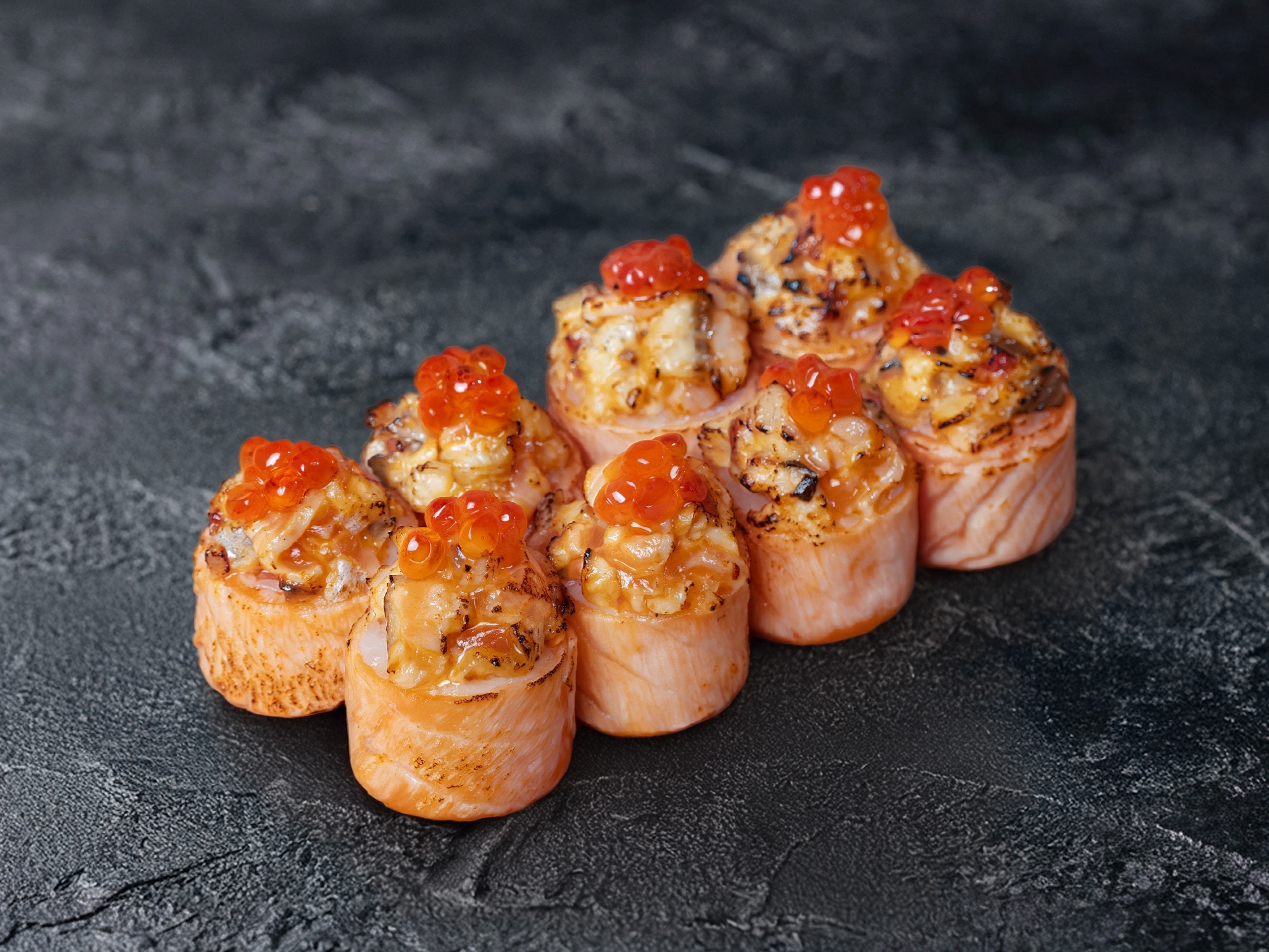 Роллы «Лосось Фламбэ»