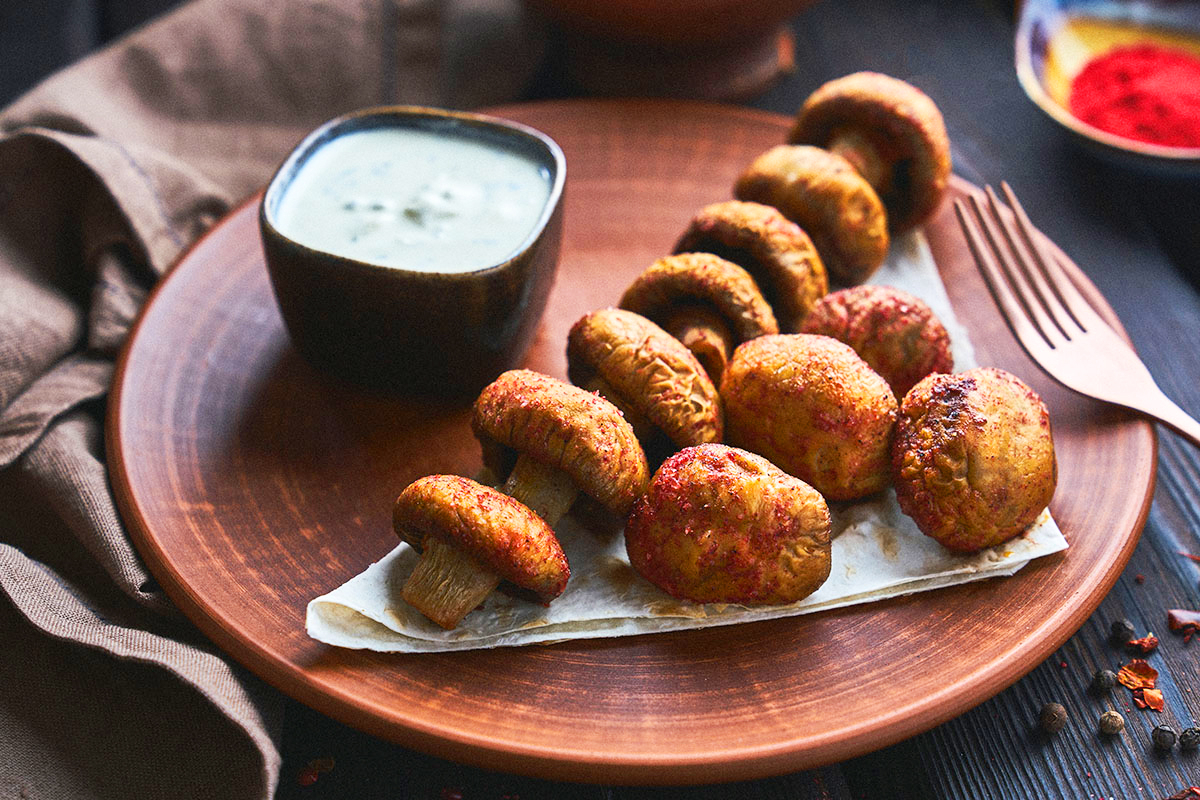 Грибы на углях