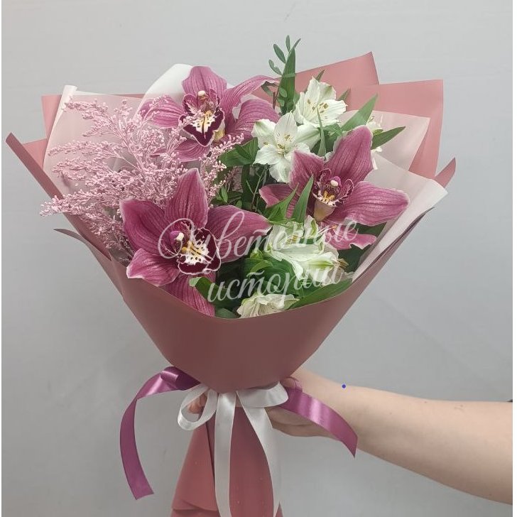 Букет «Букет с цимбидиумом»