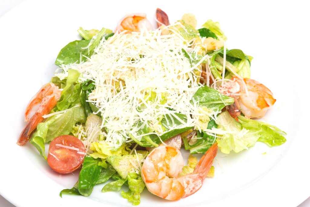 Салат Цезарь с Креветками
