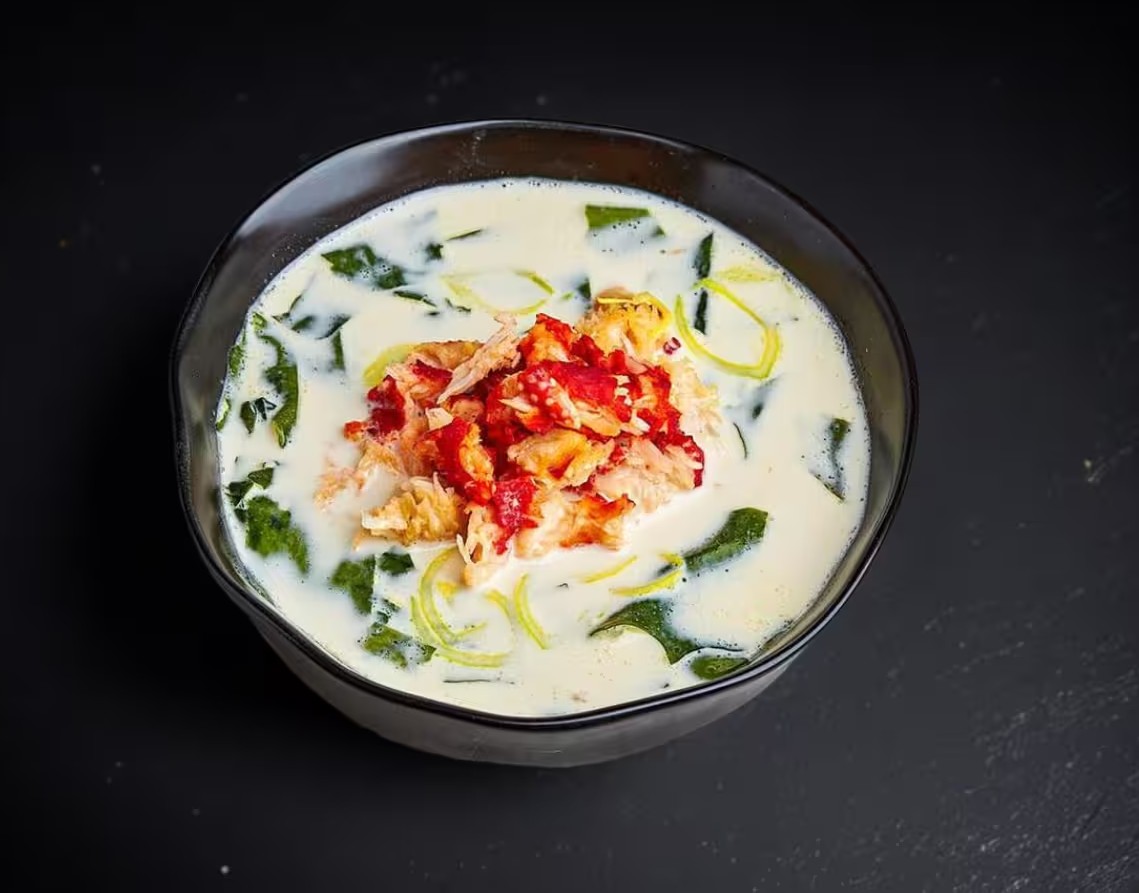 Сливочный суп с камчатским крабом 