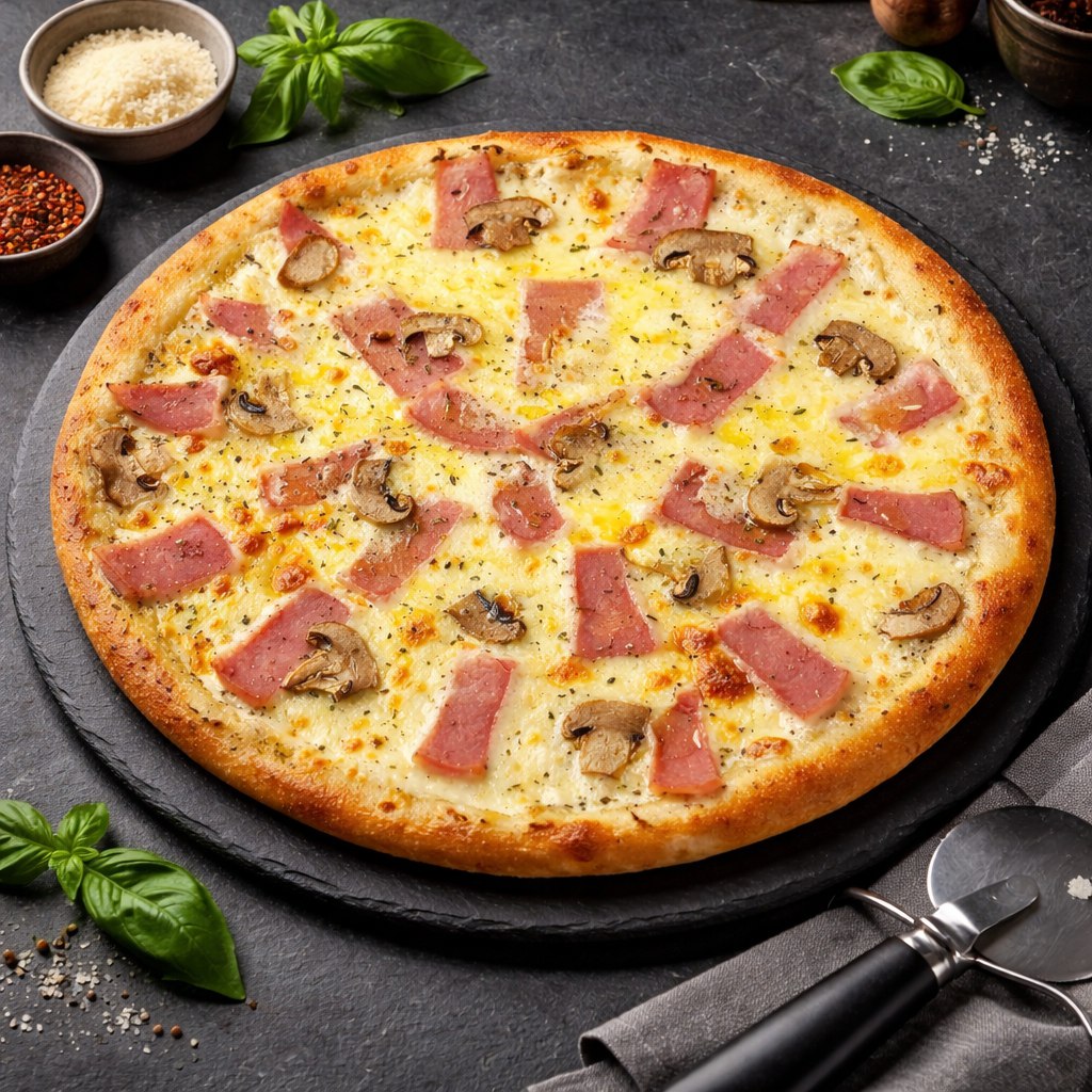 Пицца Ветчина-грибы (23 см)