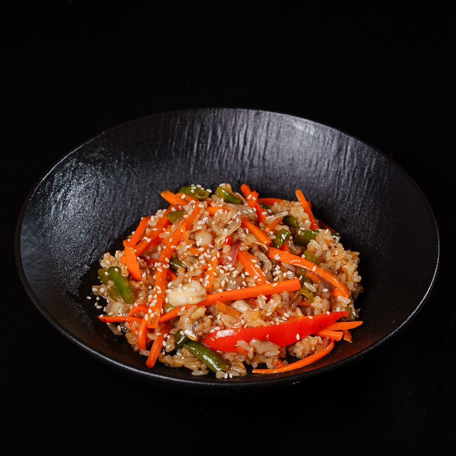 WOK-рис с грибами