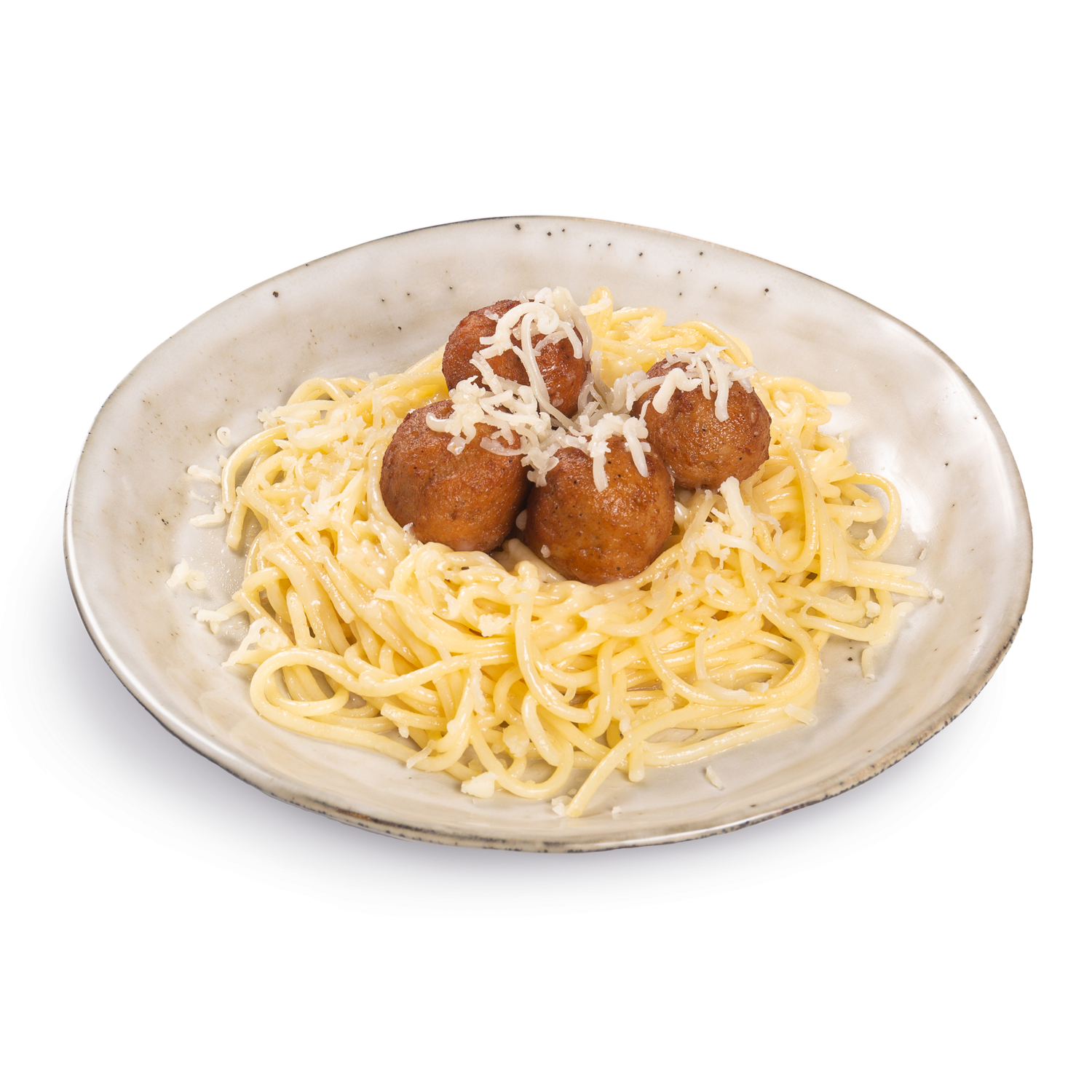 Спагетти с куриными фрикадельками