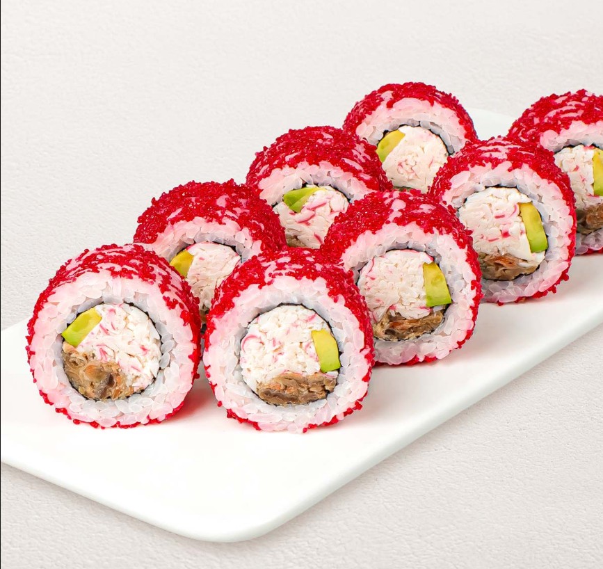 Калифорния с лососем терияки