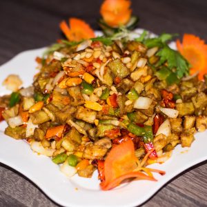 №120 Салат из баклажан, арахиса и перца
