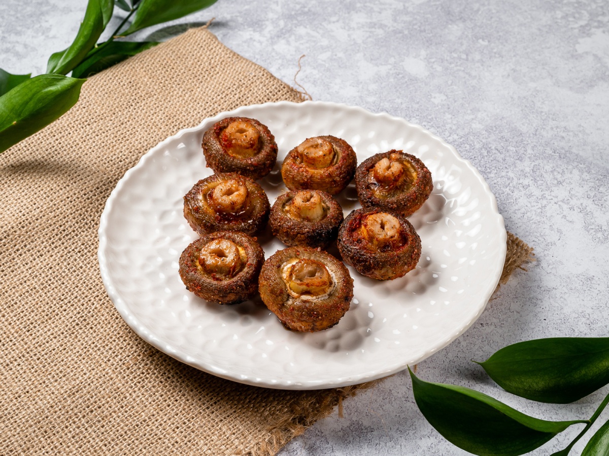 Шампиньоны на мангале