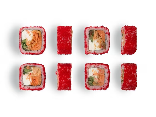 Ролл Калифорния с жареным лососем