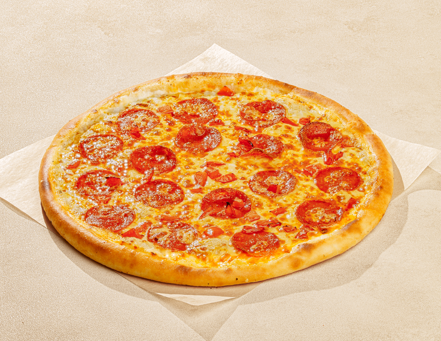 Сырная пепперони 25 см